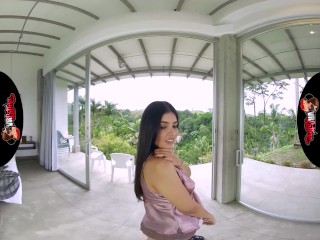 VRLatina - Pretty Latin Girl Next Door Masturbate Then Rides Your Cock