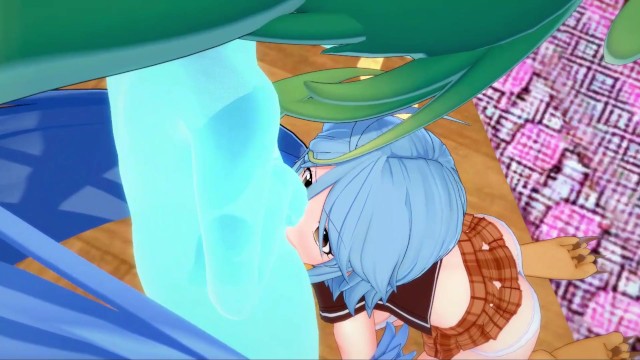 The harpy girl Papi fucks Suu the slime girl with a strapon. Daily Life With A Monster Girl hentai.