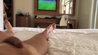 Passionate Sex With A Tight Blonde Interrupts A Soccer Game