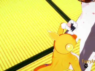 Digimon_Hentai - Taomon & Grey Fox Hard Sex 1/2