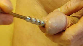 My New Extra-Long Urethral Plug Has Been Inserted