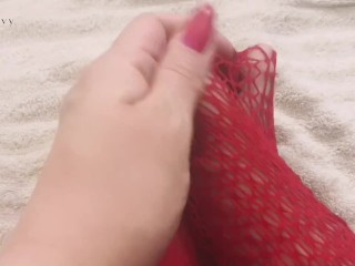 Showing my thong!With legs, pussy, and feet play!