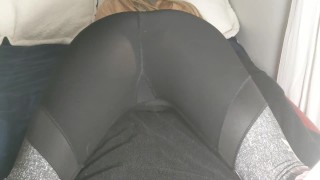 Teen Babe In Yoga Pants Amuses Herself And Begs For Your Throbbing Cock