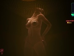 Cyberpunk 2077. Female hologram striptease. Virtual strip club | Cyberpunk