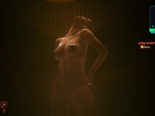 Cyberpunk 2077. Female Hologram Striptease. Virtual Strip Club Cyberpunk