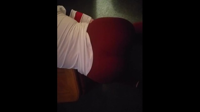 Milf with hot ass in red leggings.gets cummed on 18