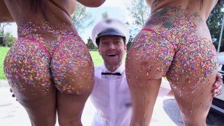Ffm The Big Asses Of BANGBROS Rose Monroe And Lilith Morningstar Are Covered In Candy Yum