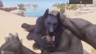 Furry POV Black Wolf In The Wild Gets Pounded