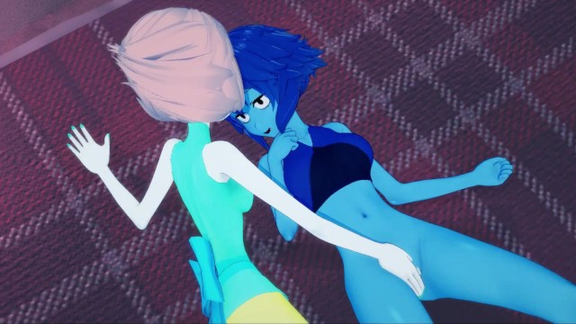 Lapis and Pearl fucking upstairs, licking pussy and tribbing - Steven Universe Hentai.