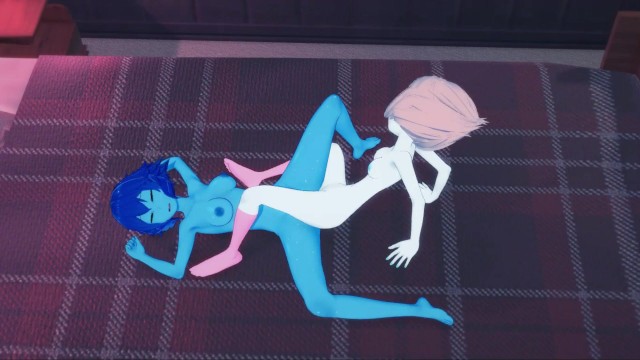 Lapis and Pearl fucking upstairs, licking pussy and tribbing - Steven Universe Hentai.