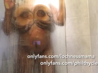 Lochnessmama Sucking Dick In Shower Big Titty Teasing