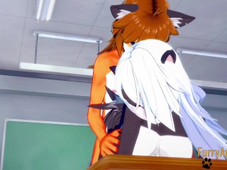 Furry Hentai - Passerby_is fucked by Fox