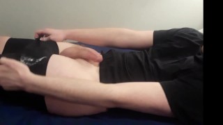 For The First Time Ever I Performed A Hands-Free Cum In Athletic Compression Shorts