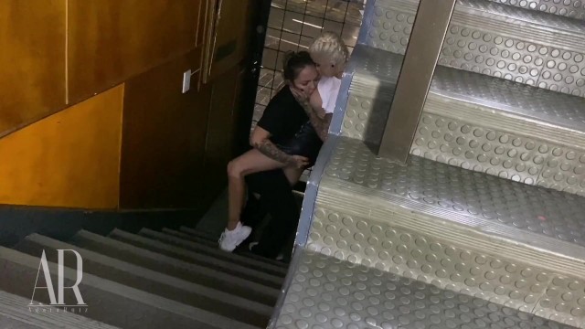 I Caught my Neighbor Fucking her Girlfriend in Public Stairs - @AgataRuiz4