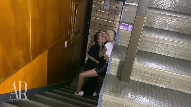 I Caught my Neighbor Fucking her Girlfriend in Public Stairs - @AgataRuiz4