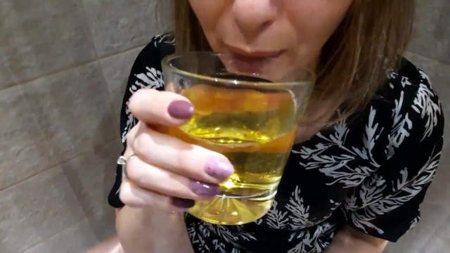 Drinking Piss together from a Glass. the Golden Drink - Pornhub.com