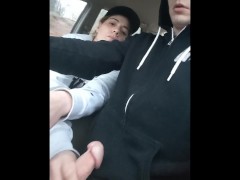 ALMOST caught jerking off collegeboy while driving driven home - Heather Kane