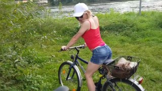 The Bike Tour With The Hot Tranny Girl Concludes With A Double Load Of Cum