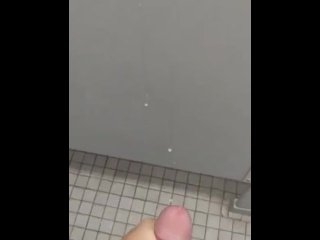 Cockdevotee Jerk Off In Public Restroom Stall