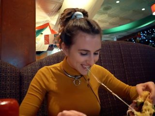 Piper Blush Eating Pizza In Slow-Motion