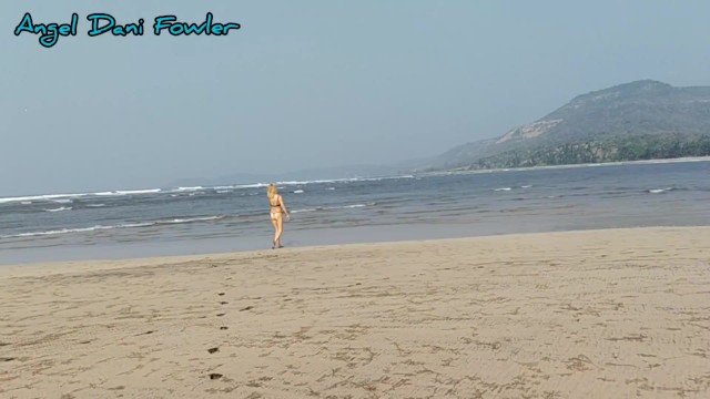 Shameless Masked Slut Angel Fowler Having Fun on Nude Beach with Dani Danger 11