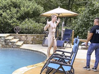 Hot Guy Fucked By The Guard For Skinny Dipping
