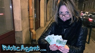 Fucked On A Public Stairwell By A Public Agent French Babe With Glasses