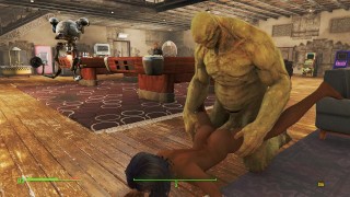 Fallout 4 Sex Mod Features A Girl With Massive Tits And A Giant With A Massive Cock