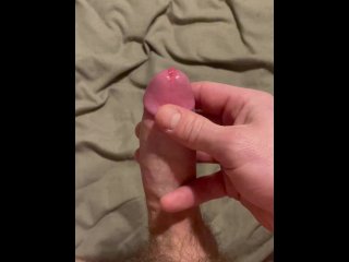 Cum Drizzles Down My Hand!