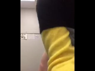 Watch Me Sneak a Quick Cum WhileIn Full View_at Work and Pee the Cum_Out After