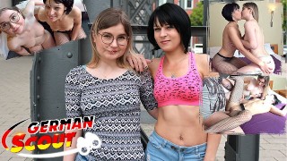 GERMAN SCOUT - TWO CANDID GIRLS FROM BERLIN I FIRST FFM THREESOME AT REAL PICKUP SEX