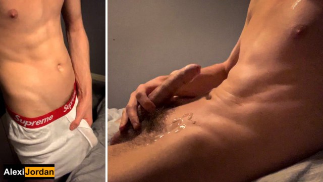 Amateur Hot Guy Moans Loud and Finishes over his Abs