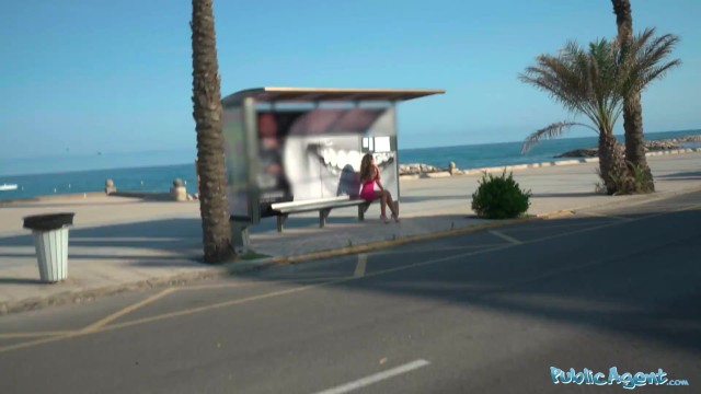 Public Agent Briana Bandares gets her pussy fucked on a Spanish beach 20