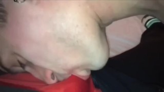 Cock Sucking Cute Sub Idolizes His Masters' Hard Cock And Stinky Boxers