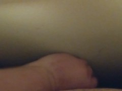 Me riding and cumming on new dildo attached to wall