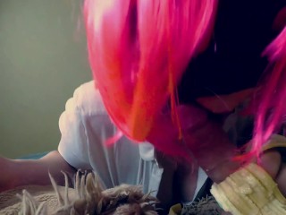 An interesting experiment with a banana came from my_stepsister. Love cum_from her handjob