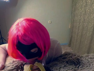 An interesting experiment with_a banana came from my stepsister. Love cum_from her handjob