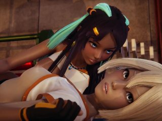 Futa - Pokemon - Nessa X Bea - 3D Porn