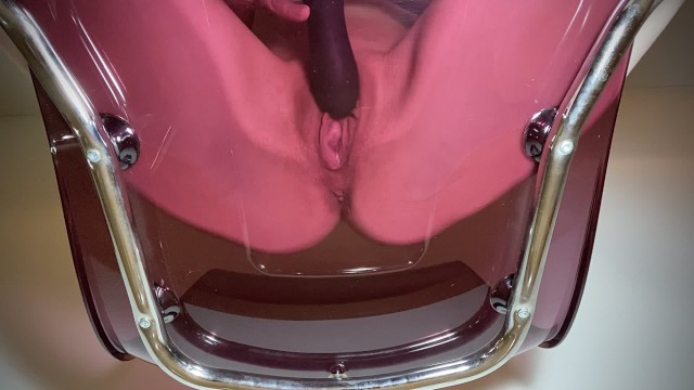 Pussy Playing on my Pink Glass Chair - Pornhub.com
