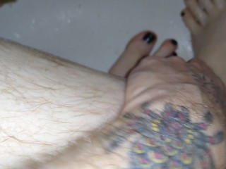 FTM, Foot Fetish Oil Massage, Hairy Trans Man, Big Feet, Big Hands, Trans Genitalia