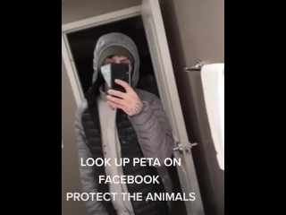 PETA on fb end sign up & animal torecher today