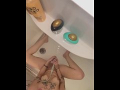 Gothic and Exotic Young and Tatted Venezuelan Horny Shower Solo