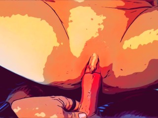 Comic Style Compilation of Fuck,Suck and Cum