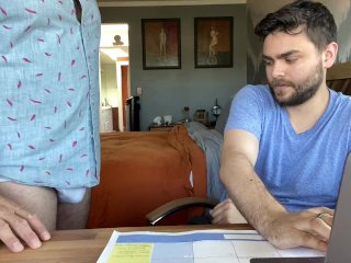 Neighbor Finds Porn On Hairy Daddy's Computer