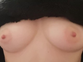 Hot tits and nipples massage with oil and_massage balls.