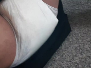 Sissy School Girl Watch me wet in two different diapers and masturbate - I_cum all overmy skirt!