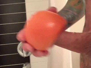Jerk Off Big Dick Solo Fuck Grapefruit XxX Juicy Food Porn & Cumshot