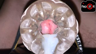 Hot Guy Cumming Alot Inside of Fleshlight While Moaning Loud - 4K