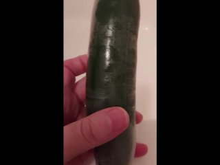 Fucked With A Condom Covered Cucumber (Repost)