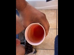 Peeing in a cup